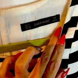 Black and White Peplum dress